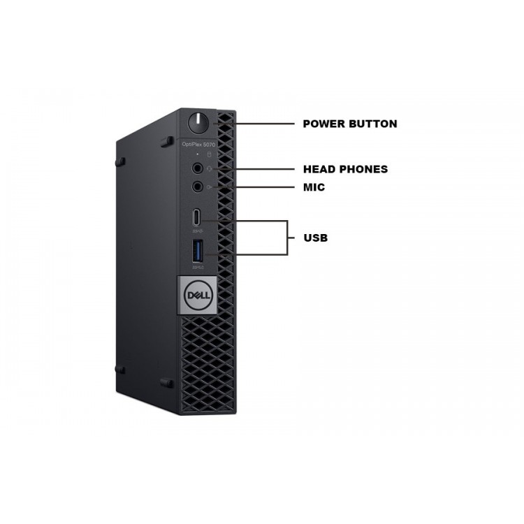 Dell 5070 Micro Intel Core i59500T 2.20 GHz 16 GB DDR4 RAM 256GB SSD